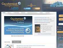 Tablet Screenshot of geochemicalperspectivesletters.org